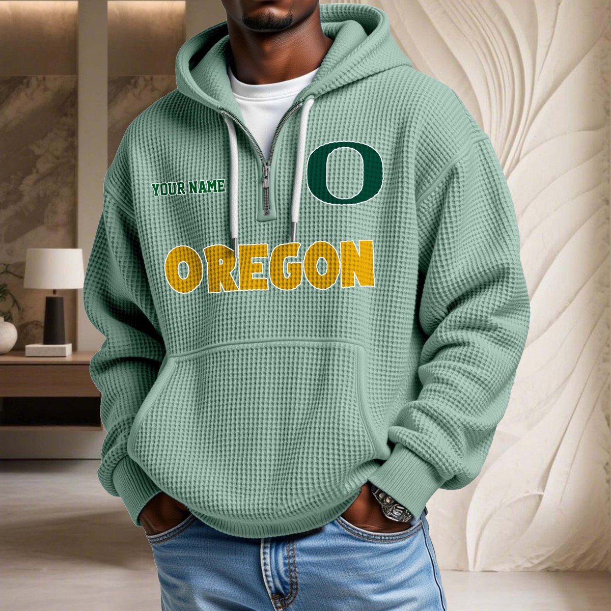 Oregon Ducks Waffelstrick-Hoodie – Bild 8