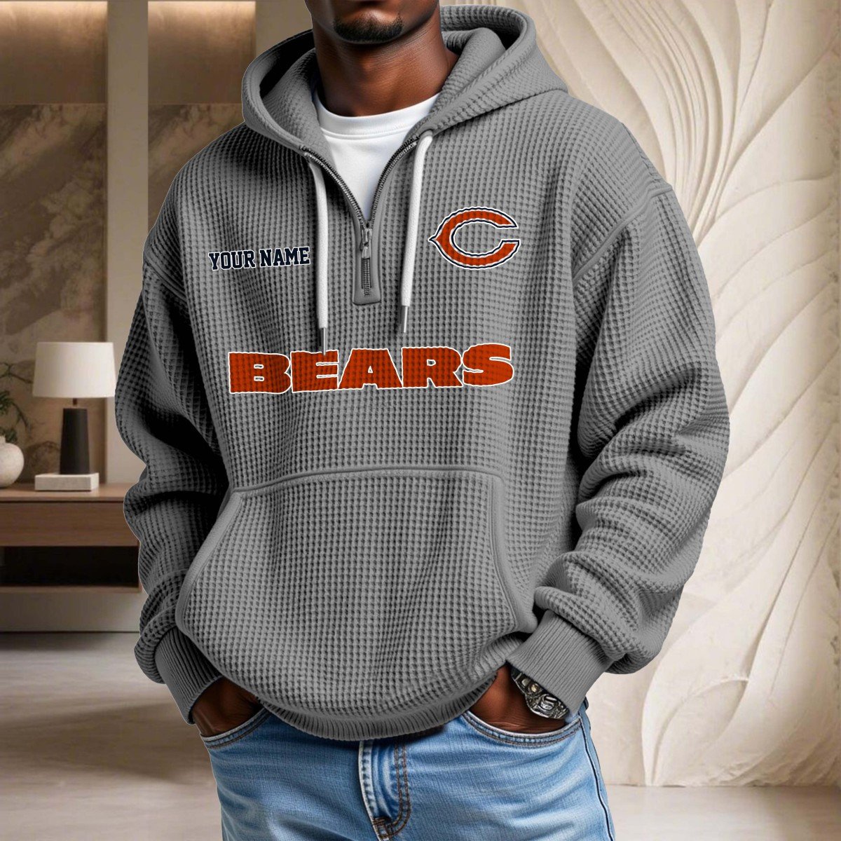 Chicago Bears Waffelstrick-Hoodie – Bild 6