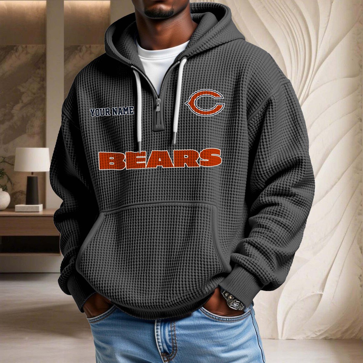 Chicago Bears Waffelstrick-Hoodie – Bild 2