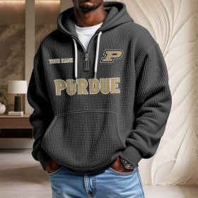 Purdue Boilermakers Waffelstrick-Hoodie