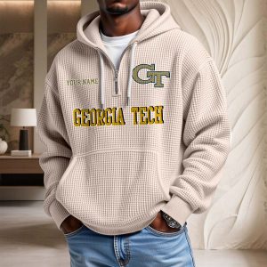 Georgia Tech Yellow Jackets Waffelstrick-Hoodie