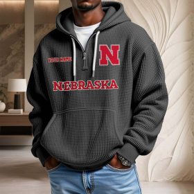 Nebraska Cornhuskers Waffelstrick-Hoodie