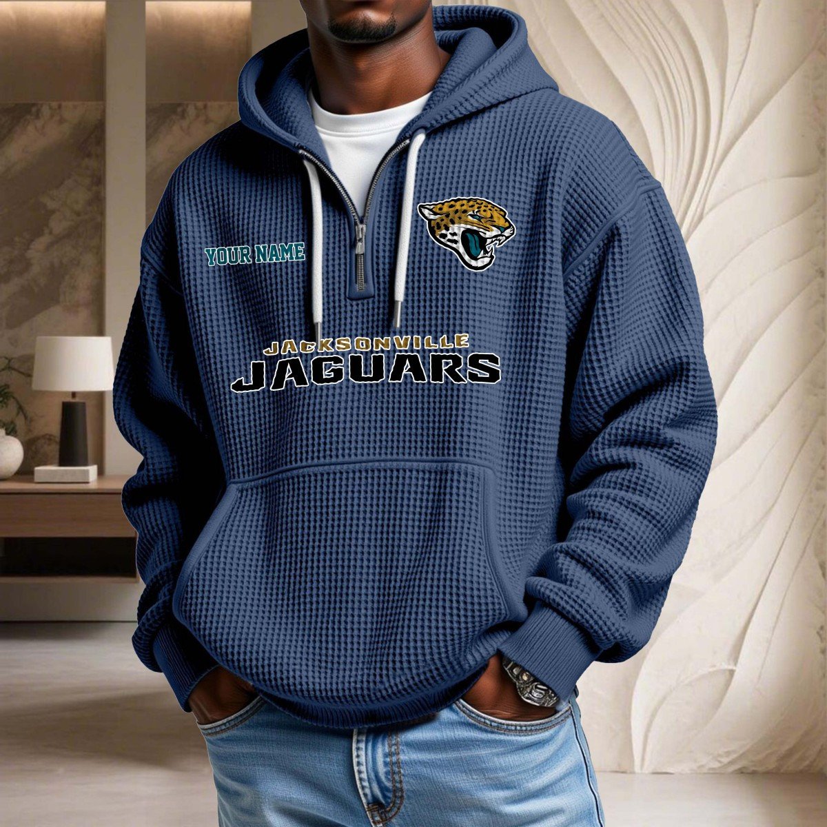 Jacksonville Jaguars Waffelstrick-Hoodie – Bild 4