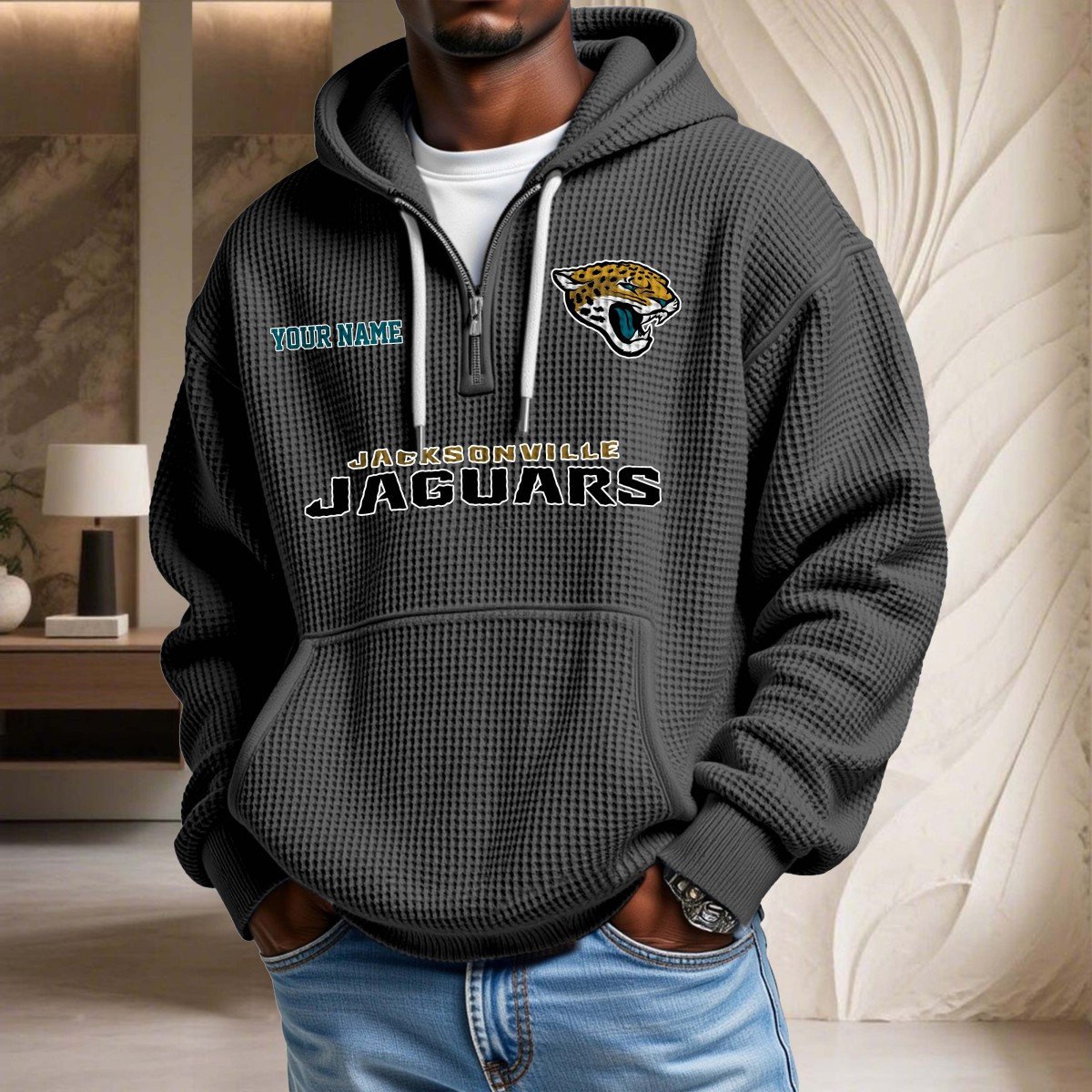 Jacksonville Jaguars Waffelstrick-Hoodie – Bild 2