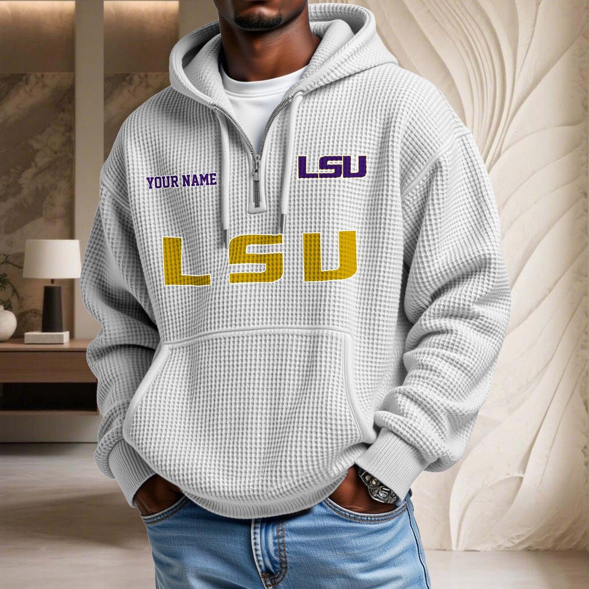Lsu Tigers Waffelstrick-Hoodie