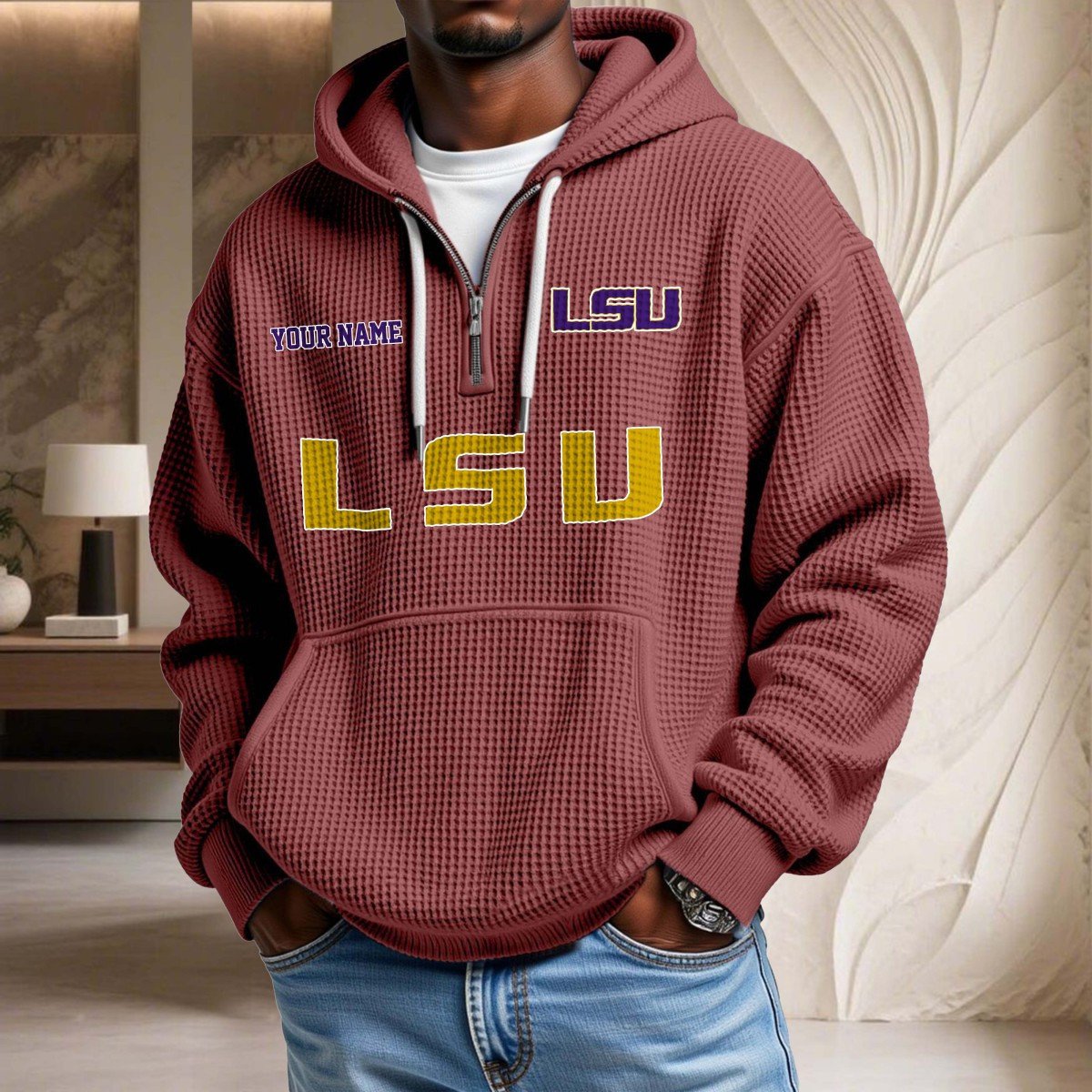 Lsu Tigers Waffelstrick-Hoodie – Bild 3