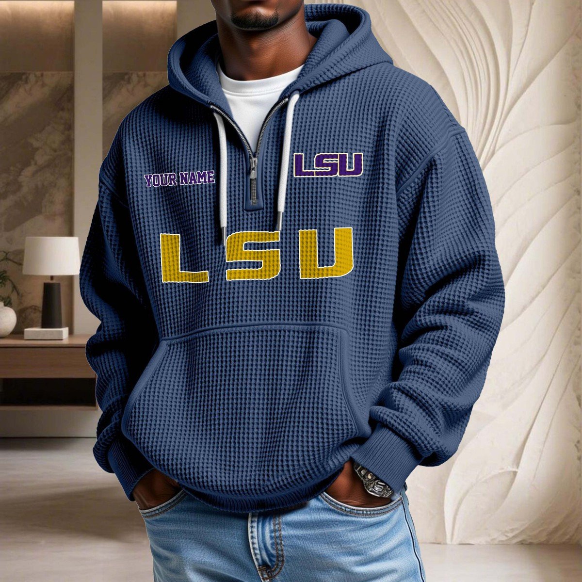 Lsu Tigers Waffelstrick-Hoodie – Bild 4