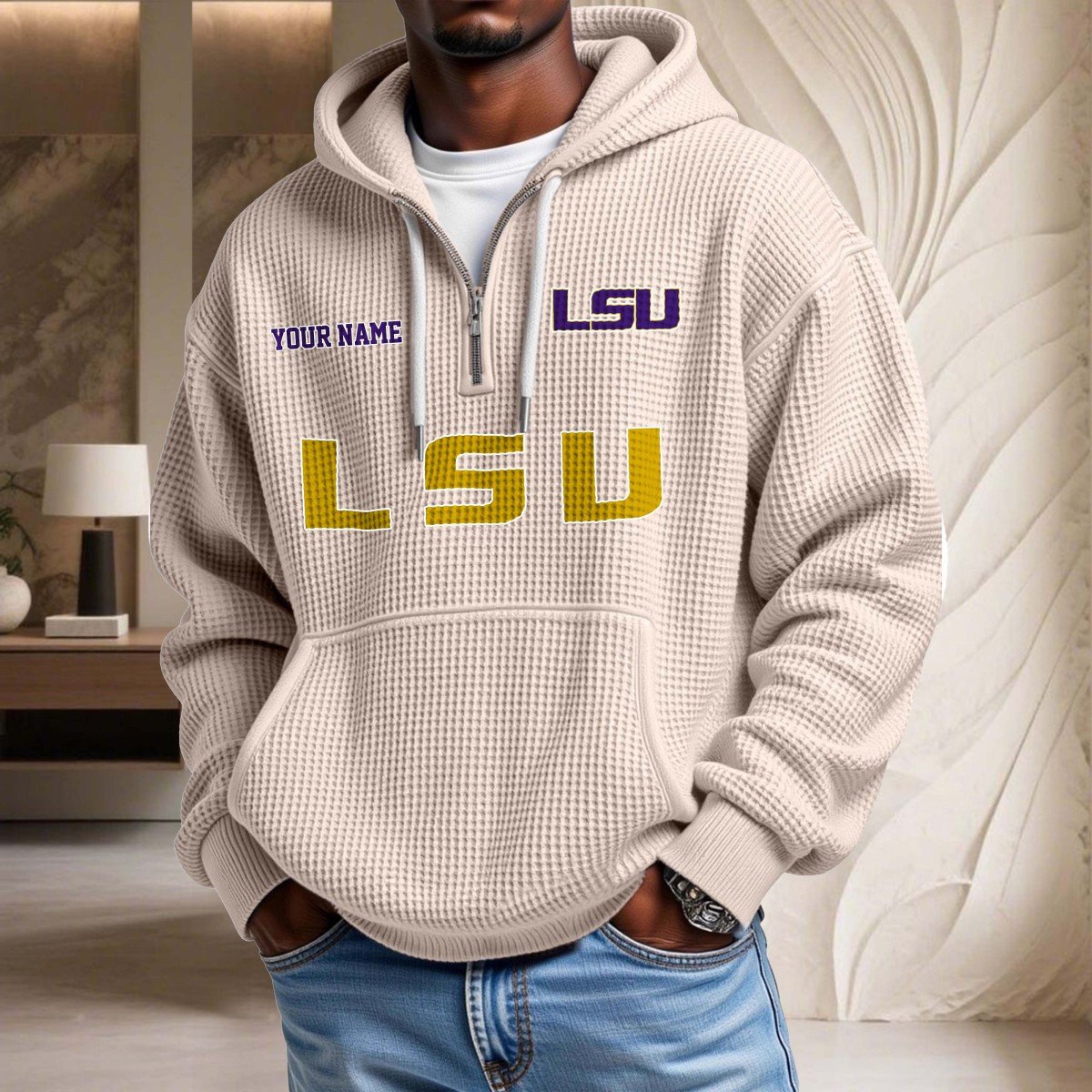 Lsu Tigers Waffelstrick-Hoodie – Bild 5