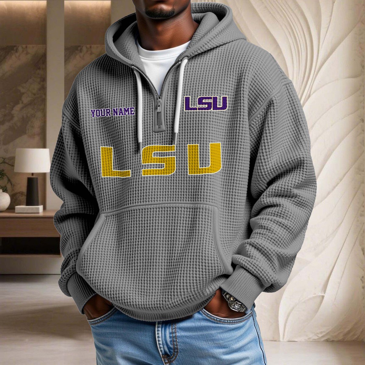 Lsu Tigers Waffelstrick-Hoodie – Bild 6