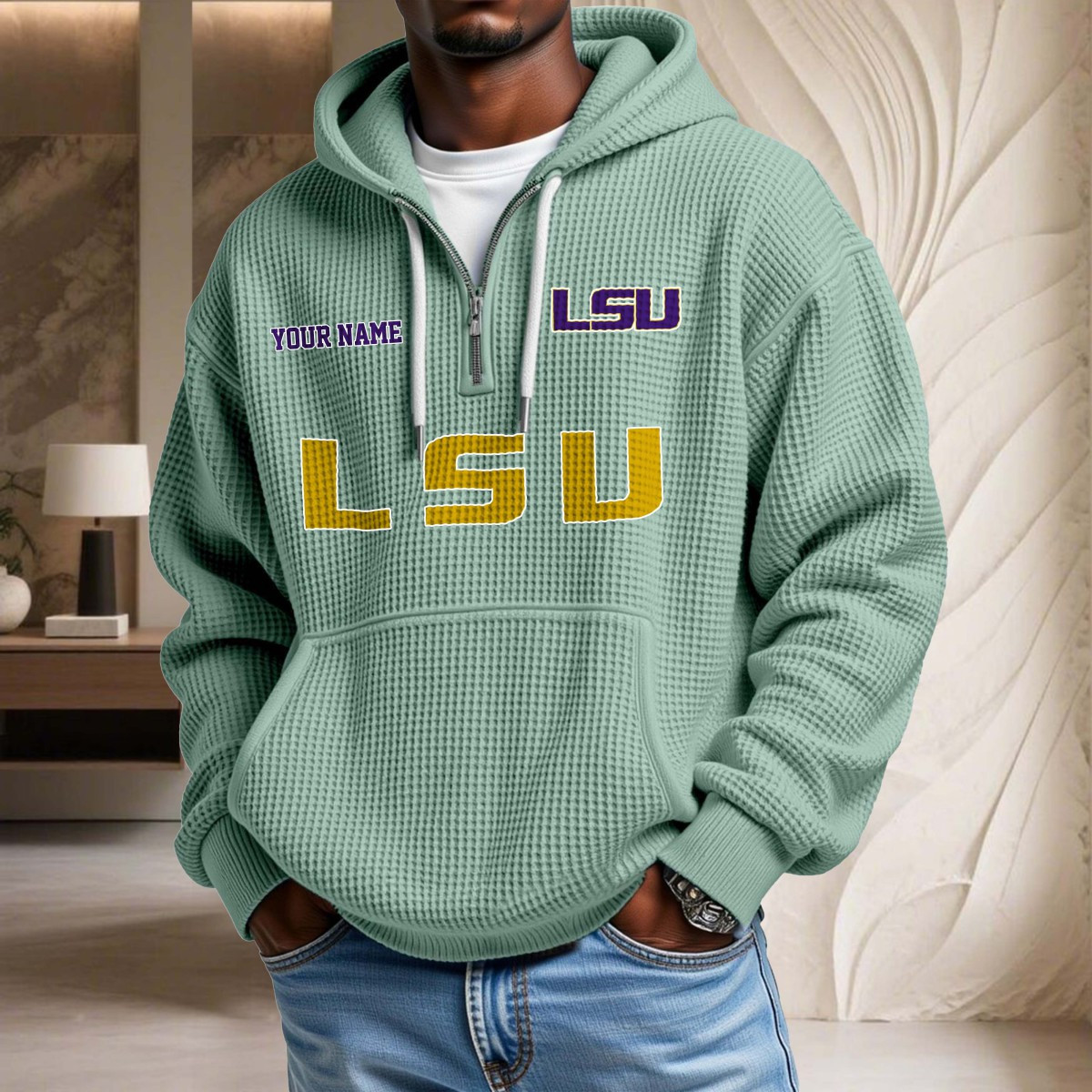 Lsu Tigers Waffelstrick-Hoodie – Bild 8