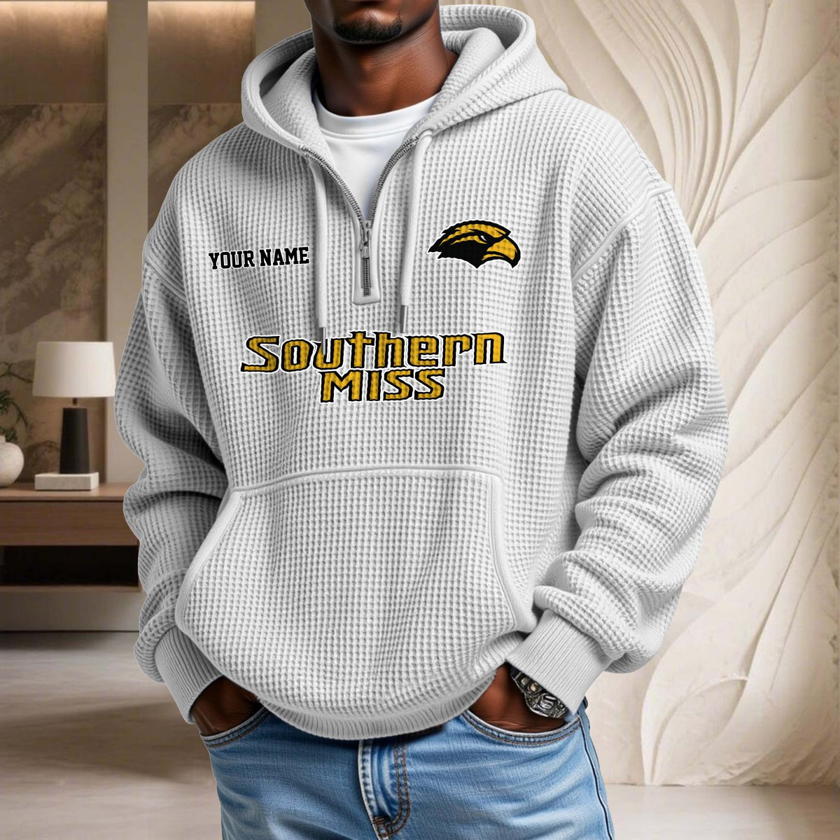 Southern Miss Golden Eagles Waffelstrick-Hoodie