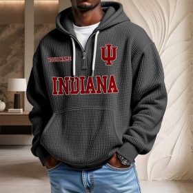 Indiana Hoosiers Waffelstrick-Hoodie