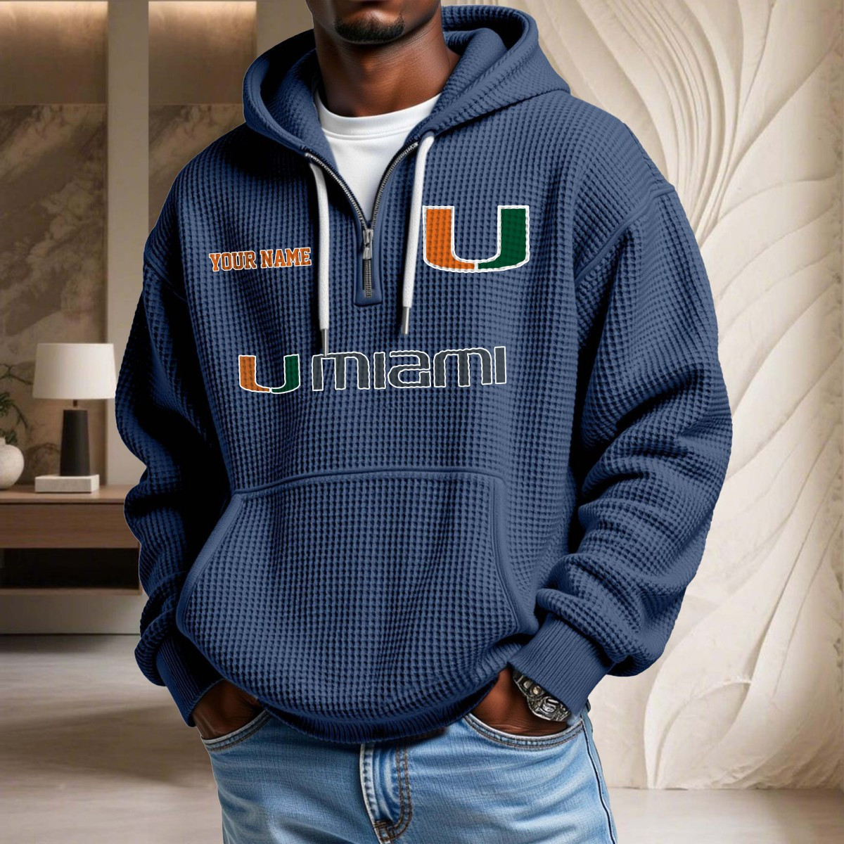 Miami Hurricanes Waffelstrick-Hoodie – Bild 4