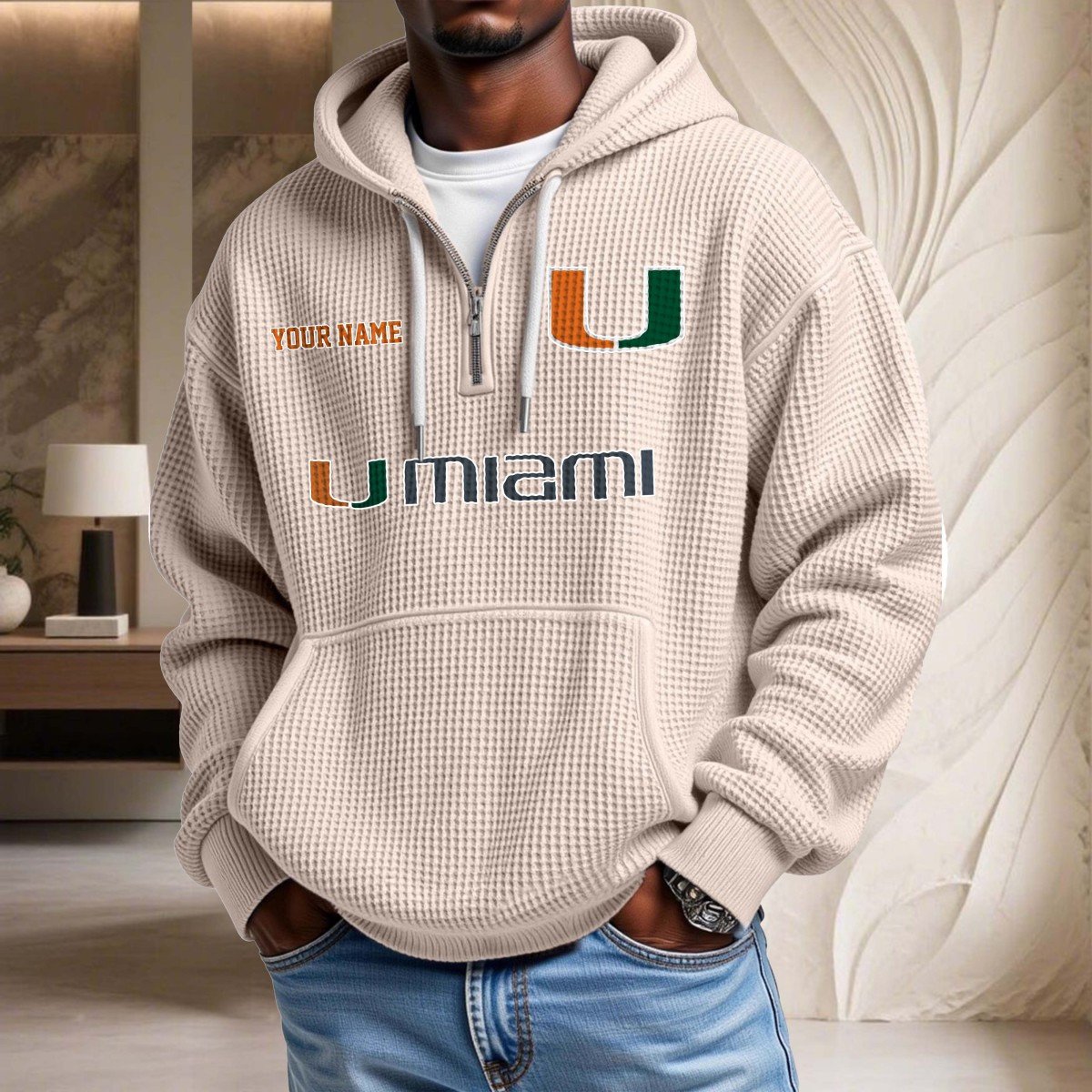 Miami Hurricanes Waffelstrick-Hoodie – Bild 5