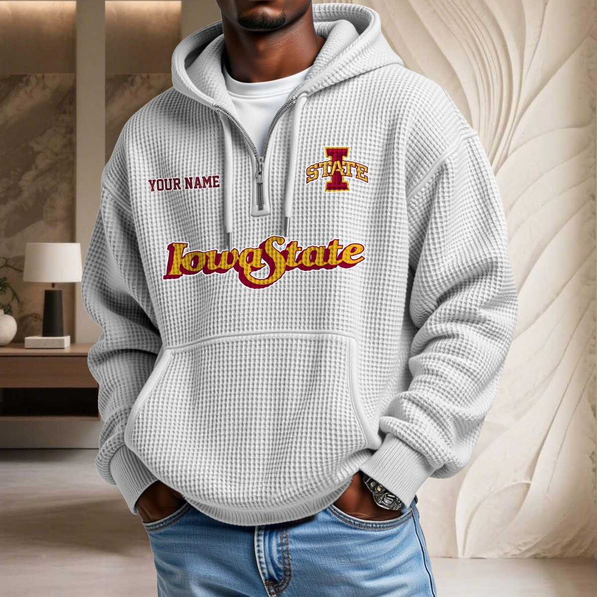 Iowa State Cyclones Waffelstrick-Hoodie