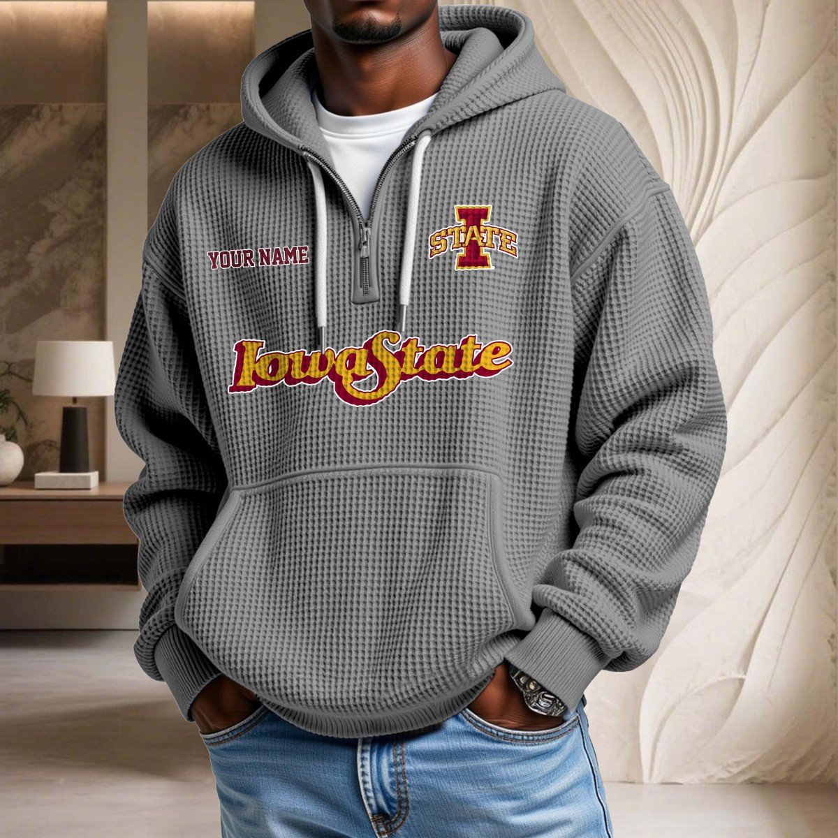 Iowa State Cyclones Waffelstrick-Hoodie – Bild 6