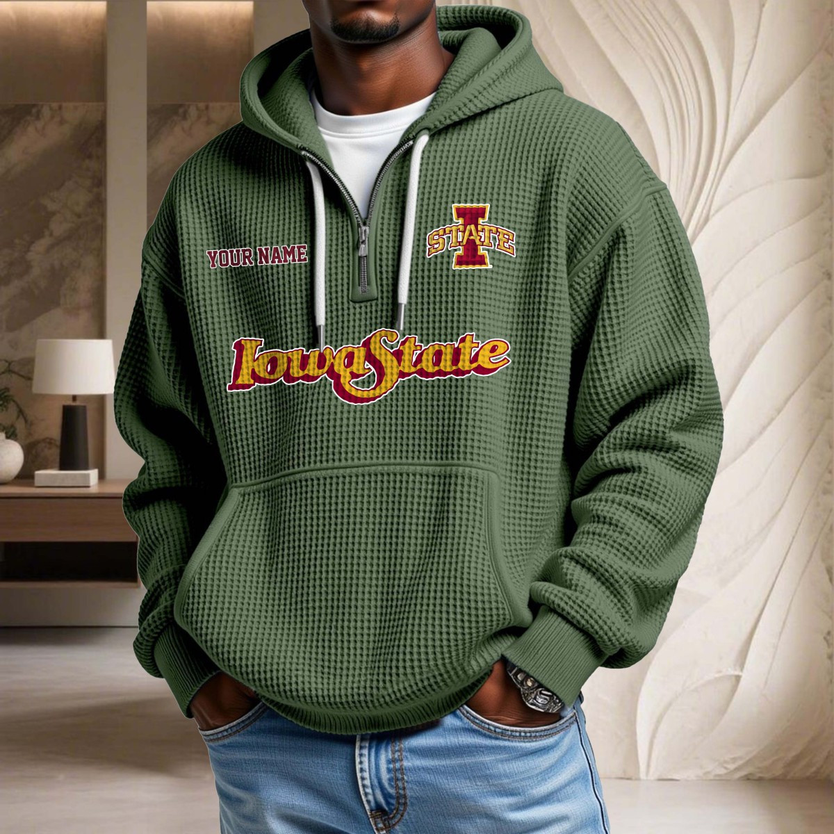 Iowa State Cyclones Waffelstrick-Hoodie – Bild 9