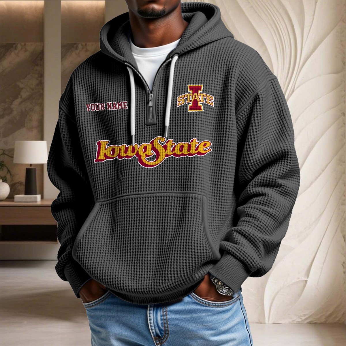 Iowa State Cyclones Waffelstrick-Hoodie – Bild 2