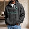 Michigan State Spartans Waffelstrick-Hoodie