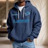 Detroit Lions Waffelstrick-Hoodie
