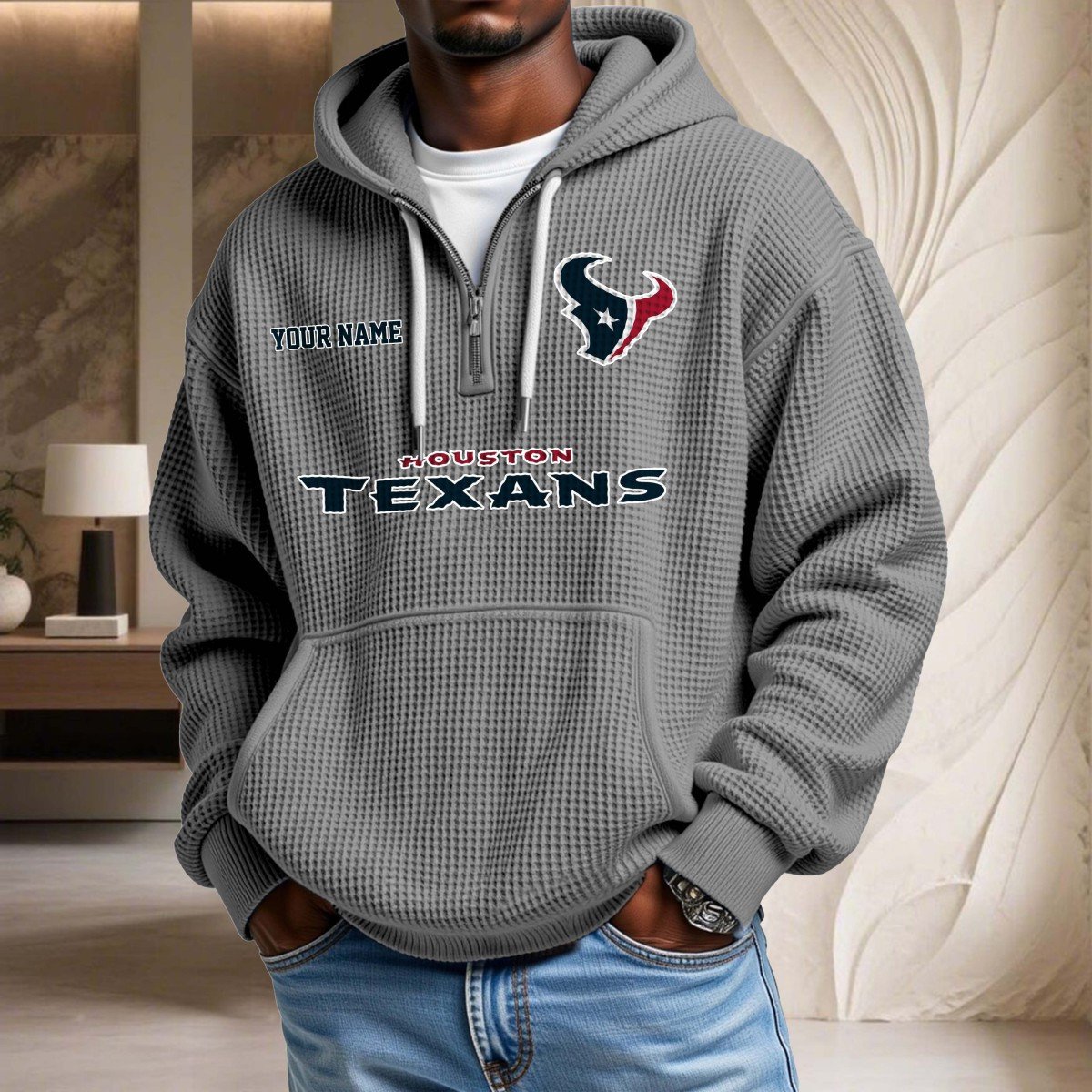 Houston Texans Waffelstrick-Hoodie – Bild 6