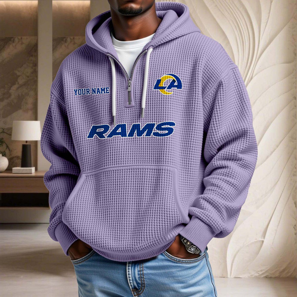 Los Angeles Rams Waffelstrick-Hoodie – Bild 10