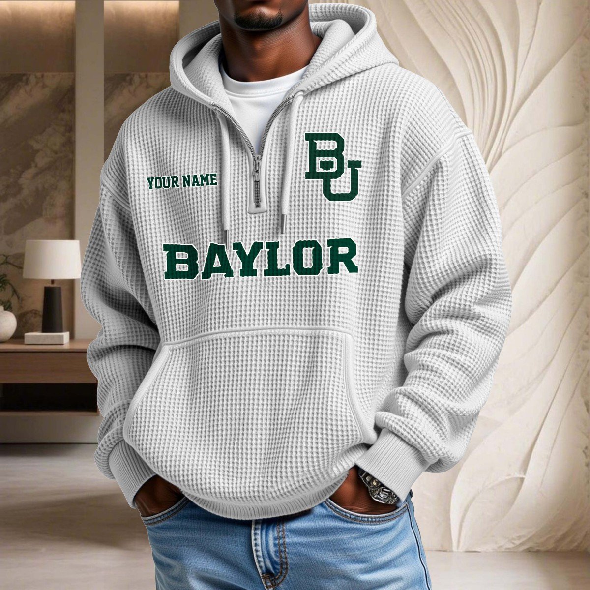Baylor Bears Waffelstrick-Hoodie – Bild 3
