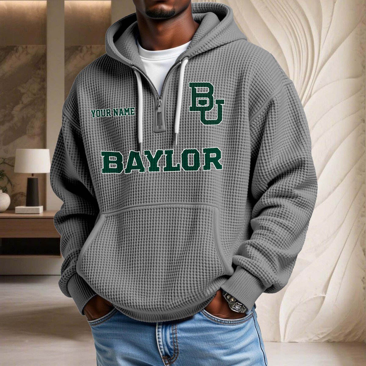 Baylor Bears Waffelstrick-Hoodie – Bild 7