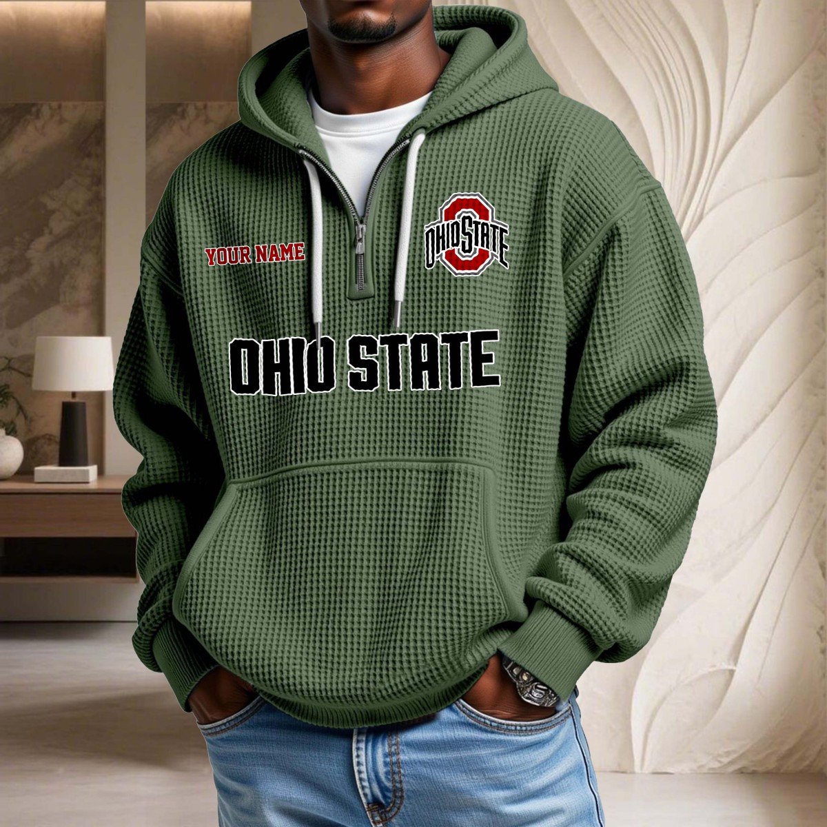 Ohio State Buckeyes Waffelstrick-Hoodie – Bild 9