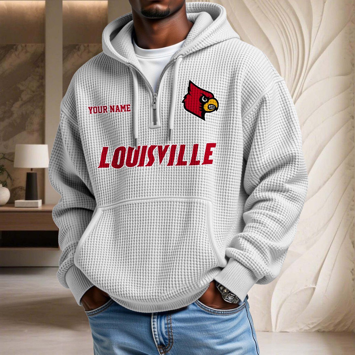 Louisville Cardinals Waffelstrick-Hoodie – Bild 3