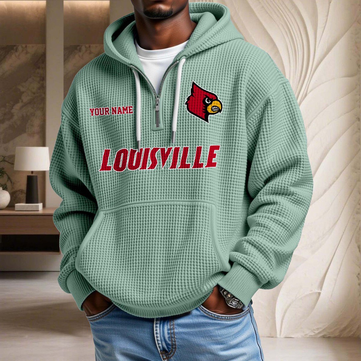 Louisville Cardinals Waffelstrick-Hoodie – Bild 8