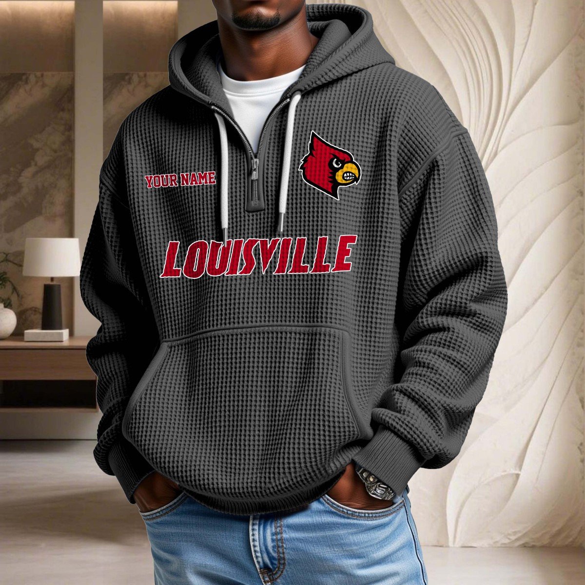 Louisville Cardinals Waffelstrick-Hoodie – Bild 2