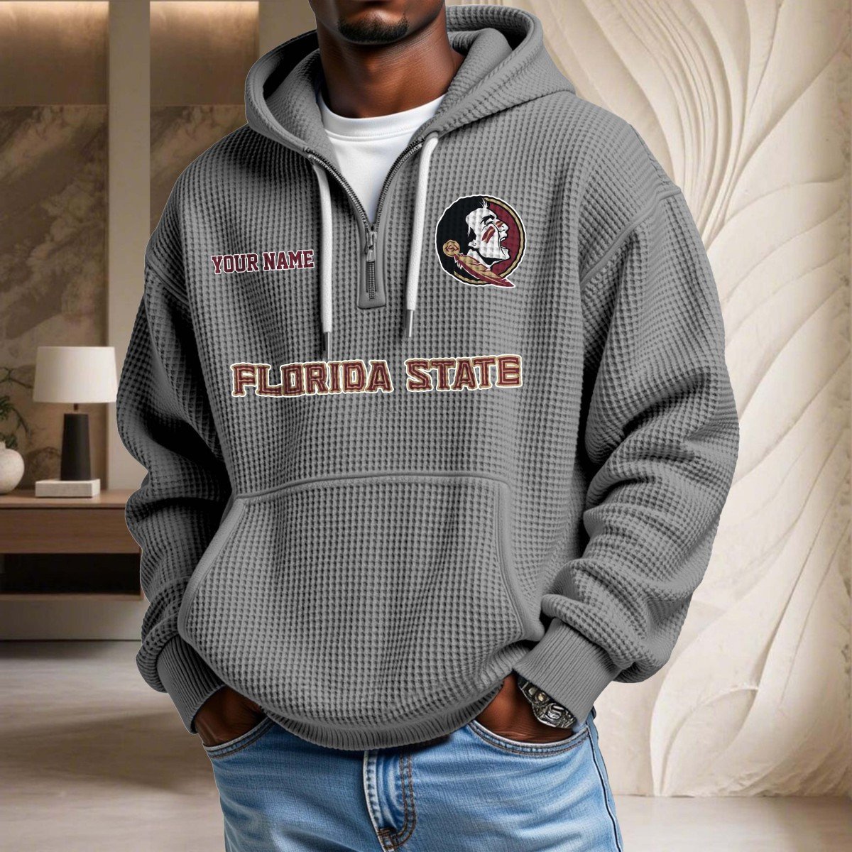 Florida State Seminoles Waffelstrick-Hoodie – Bild 6