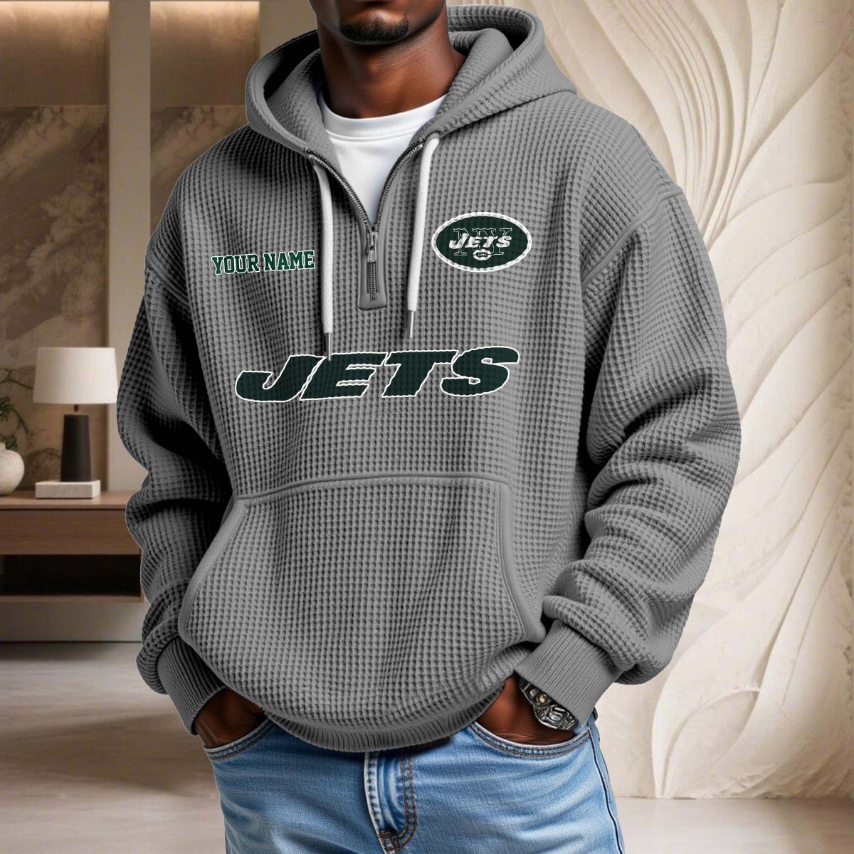 New York Jets Waffelstrick-Hoodie – Bild 7