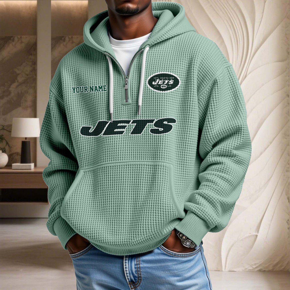 New York Jets Waffelstrick-Hoodie – Bild 9
