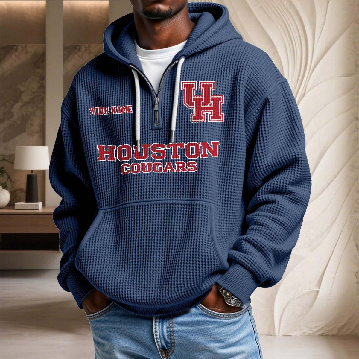 Houston Cougars Waffelstrick-Hoodie – Bild 4