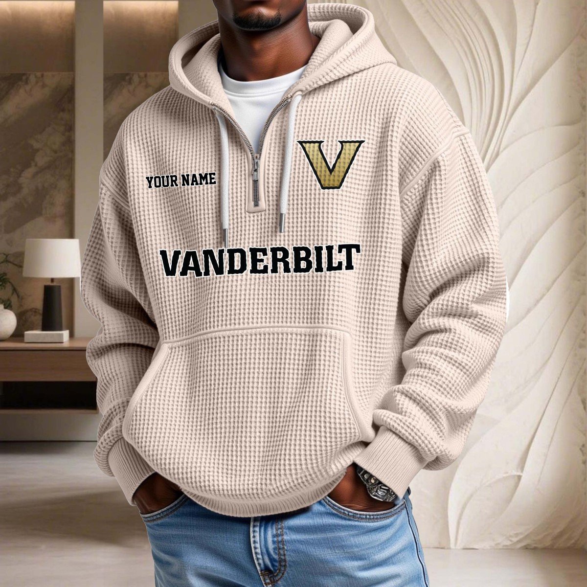 Vanderbilt Commodores Waffelstrick-Hoodie – Bild 5