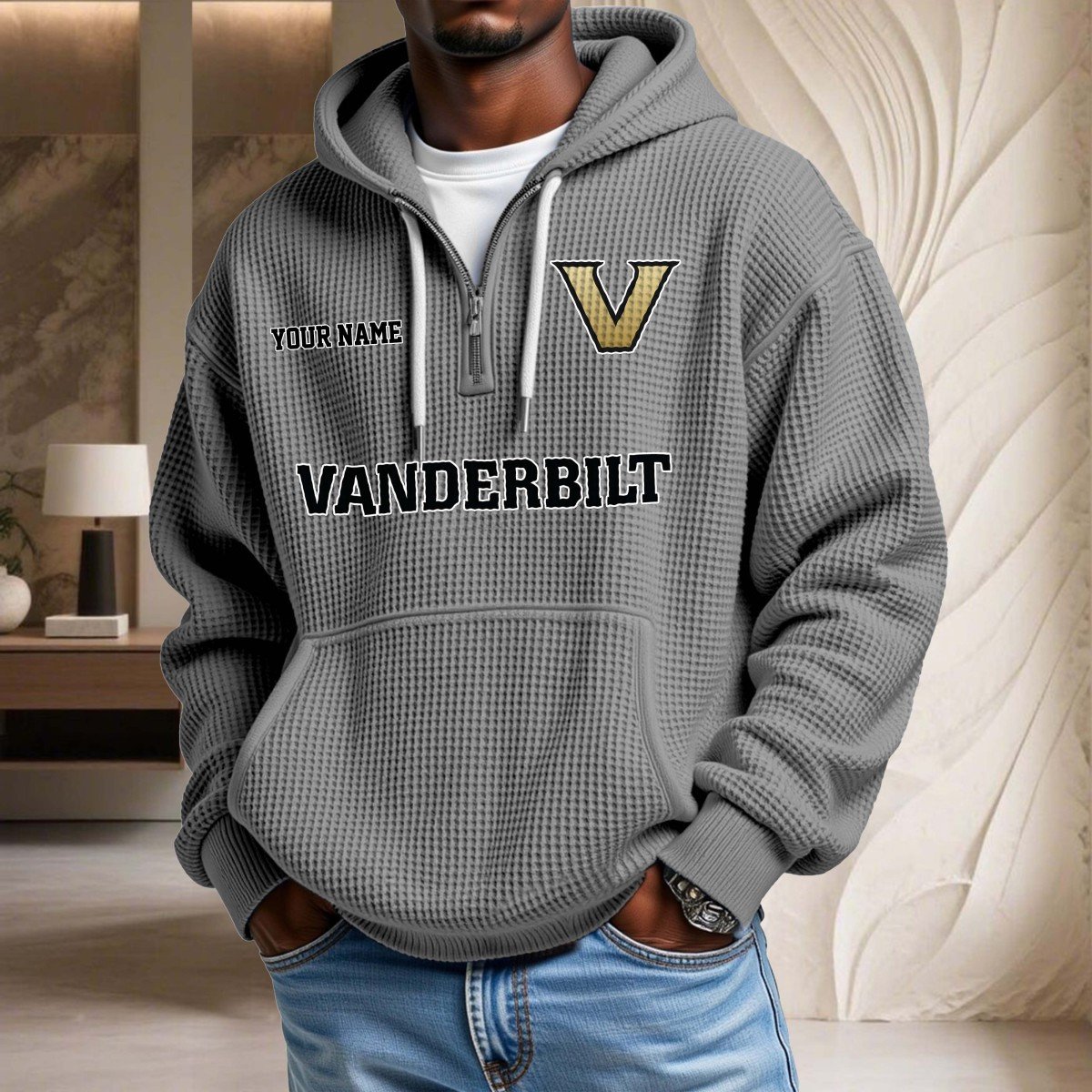 Vanderbilt Commodores Waffelstrick-Hoodie – Bild 6