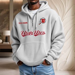 Utah Utes Waffelstrick-Hoodie