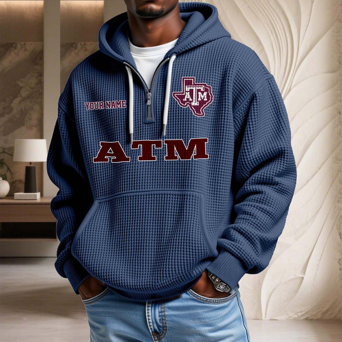 Texas A&M Aggies Waffelstrick-Hoodie – Bild 4