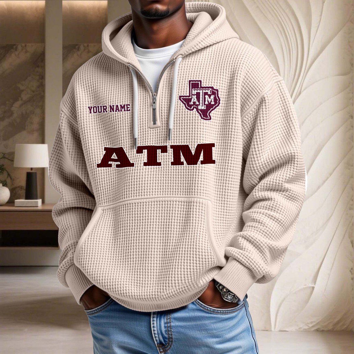 Texas A&M Aggies Waffelstrick-Hoodie – Bild 5