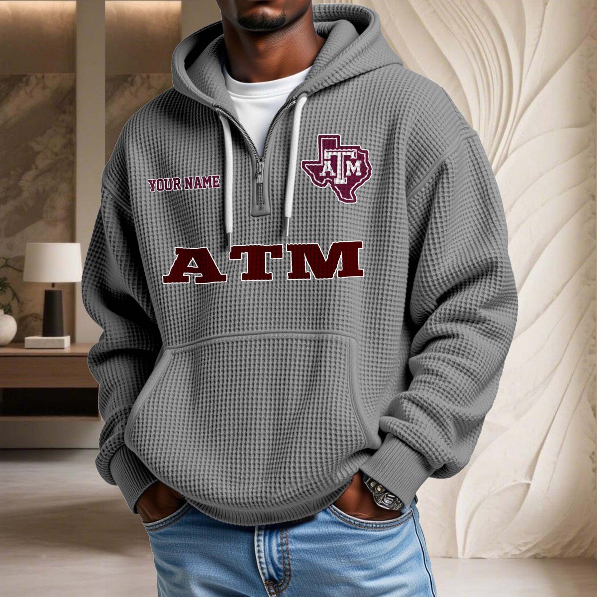 Texas A&M Aggies Waffelstrick-Hoodie – Bild 6