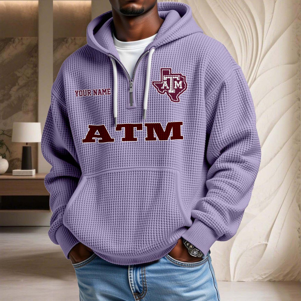 Texas A&M Aggies Waffelstrick-Hoodie – Bild 10