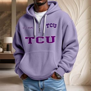Tcu Horned Frogs Waffelstrick-Hoodie