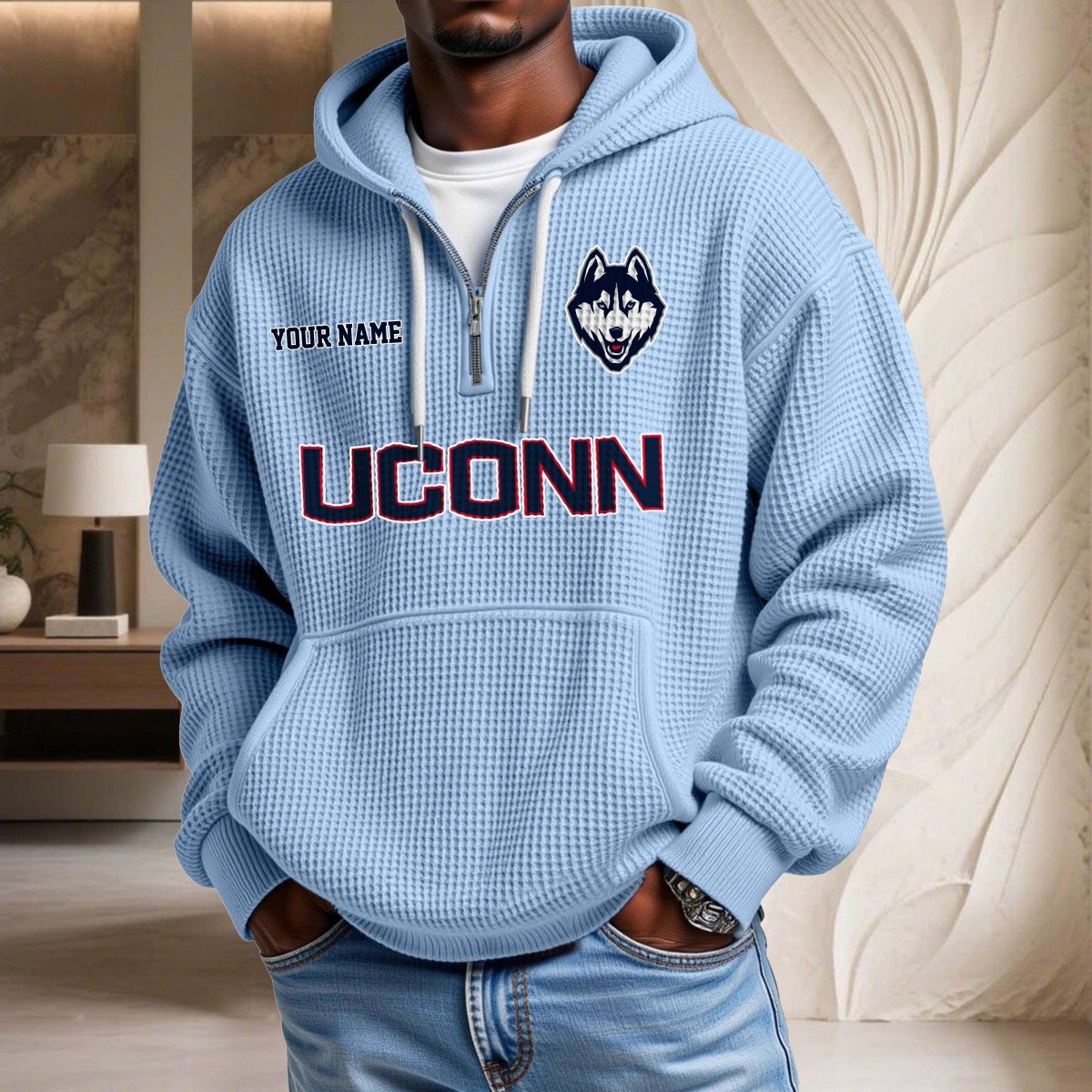 UConn Huskies Waffelstrick-Hoodie – Bild 7