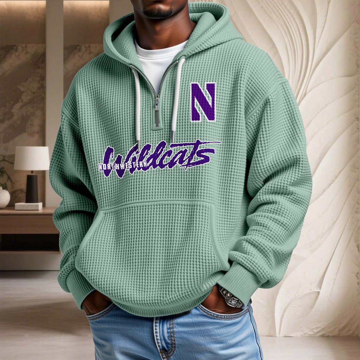Northwestern Wildcats Waffelstrick-Hoodie – Bild 8