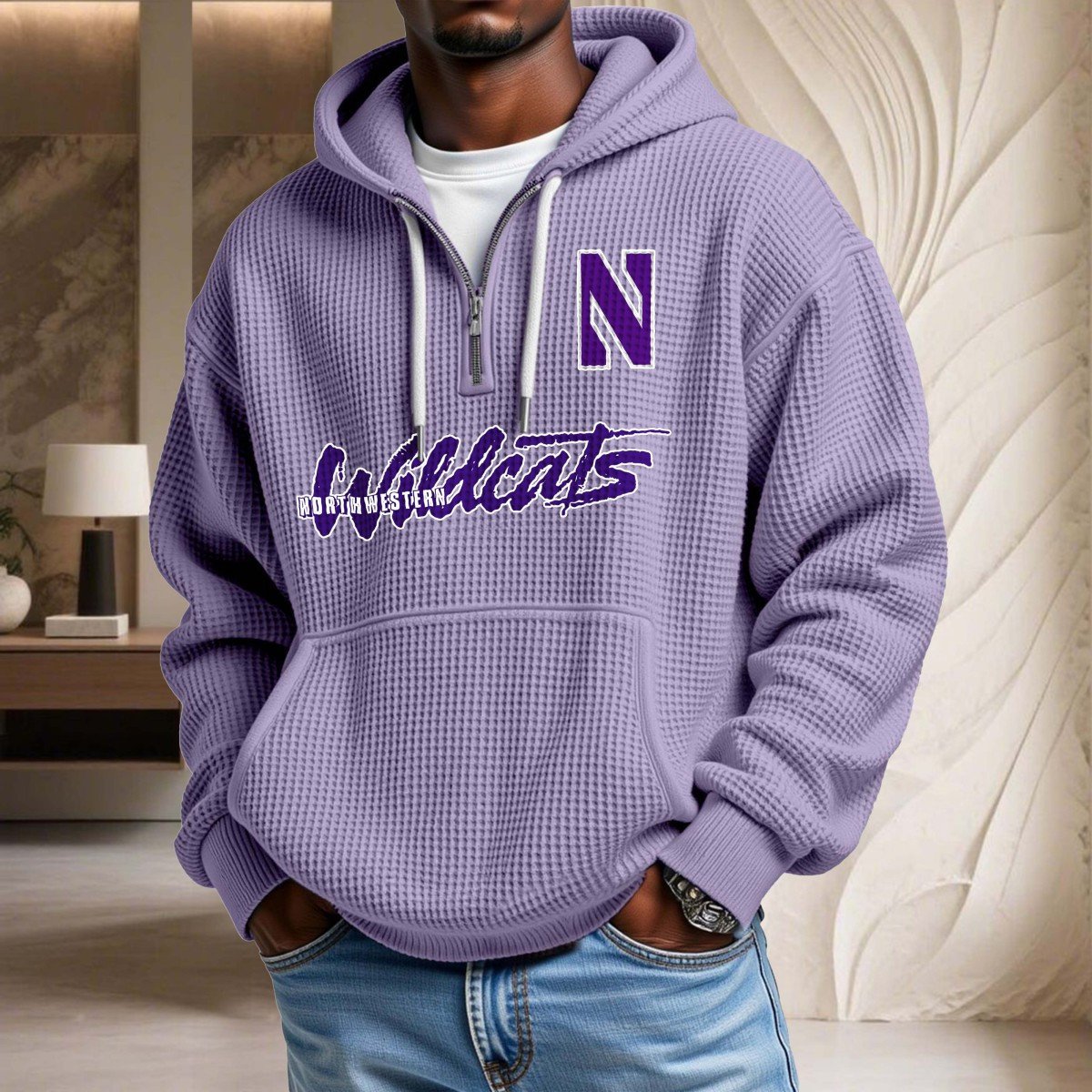 Northwestern Wildcats Waffelstrick-Hoodie – Bild 10