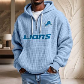 Detroit Lions Waffelstrick-Hoodie
