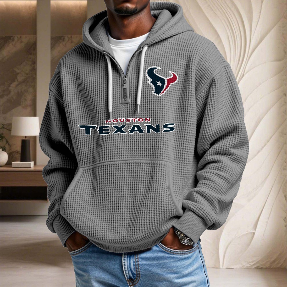Houston Texans Waffelstrick-Hoodie – Bild 6