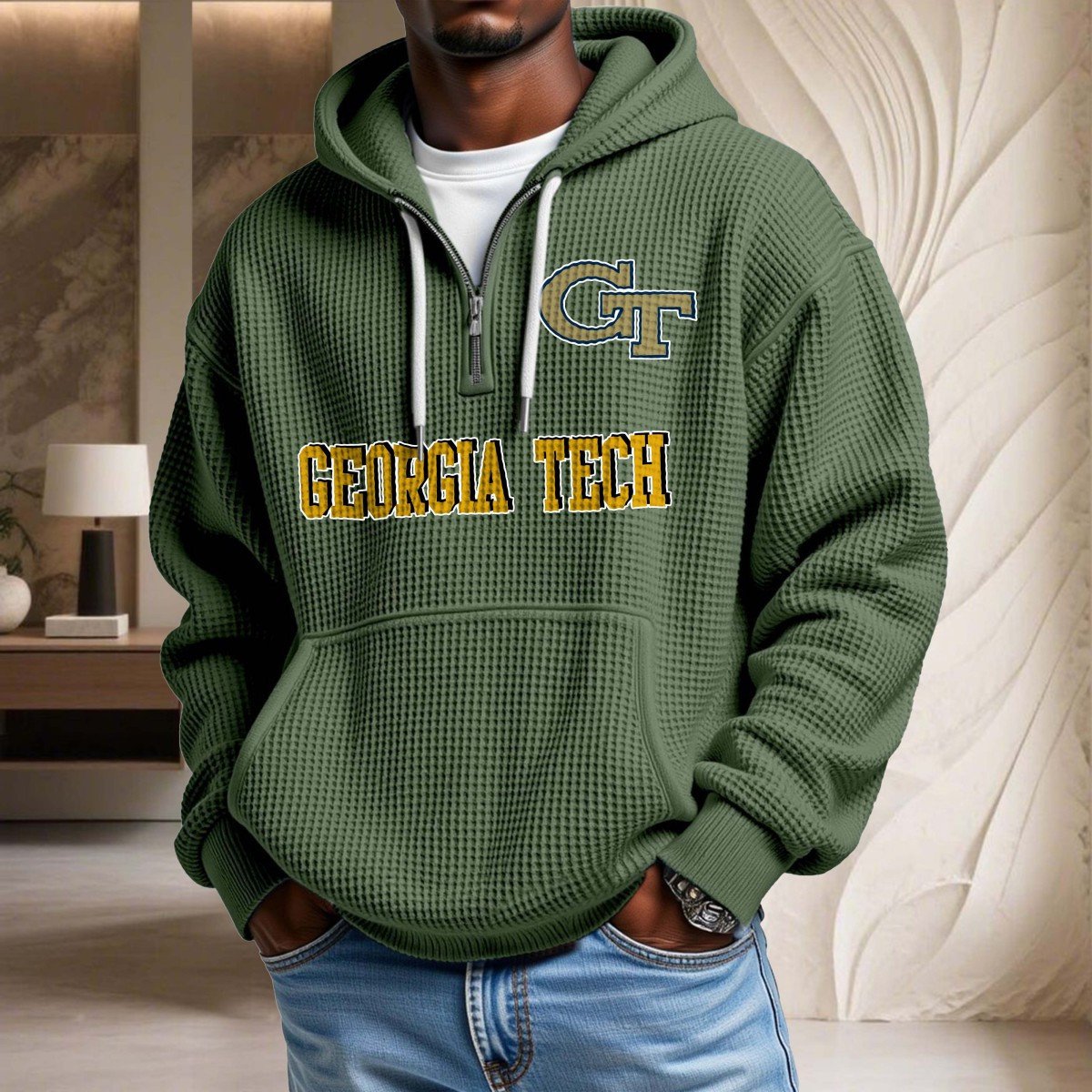 Georgia Tech Yellow Jackets Waffelstrick-Hoodie – Bild 9